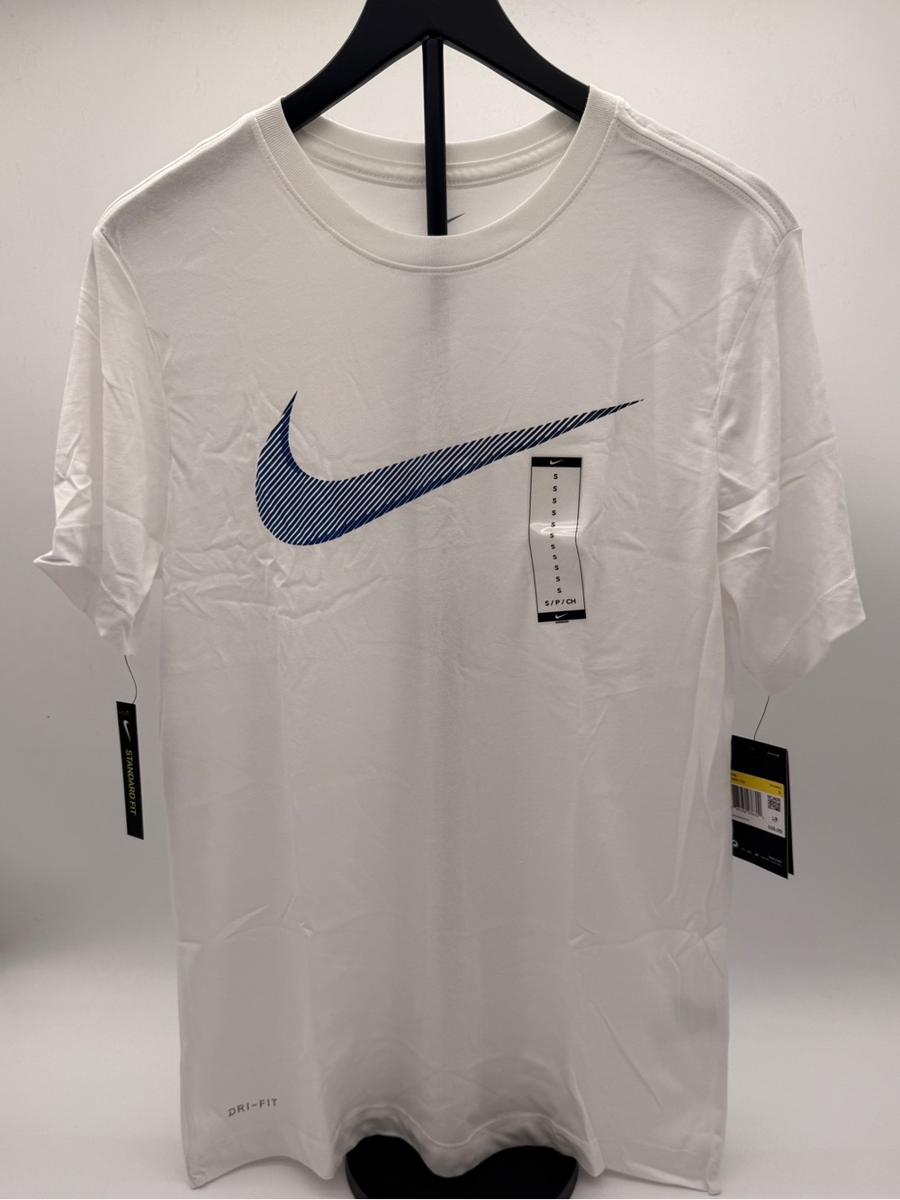 Nike Men's White Dri-FIT Logo Tee NWT Small